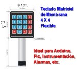 Teclado matricial de membrana 4X4